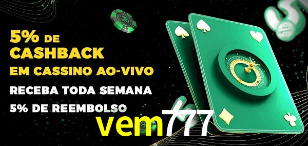 Promoções do cassino ao Vivo vem777